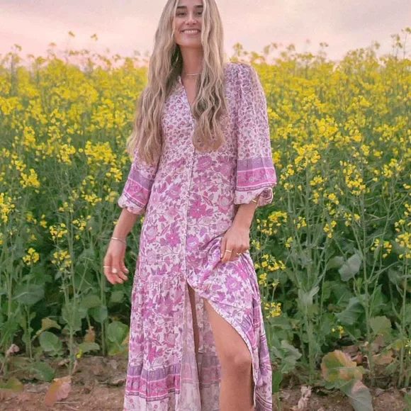 Spell Dresses Mossy Button Through Gown Poshmark